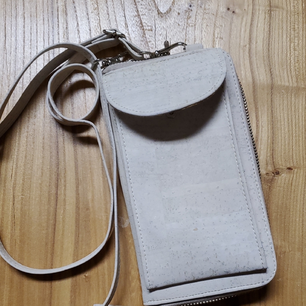 Elegant Cream Women's Crossbody Bag/phone Holder